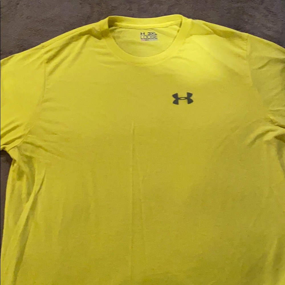 UA 3XL Loose Bright Yellow T-shirt